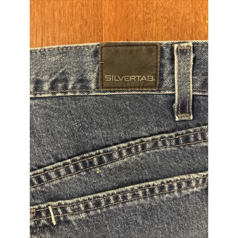 Vintage Levi's Silvertab Loose Fit Baggy Blue Denim Jeans 36x32 Made In USA